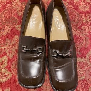 Vintage horsebit Gucci brown loafers 37.5